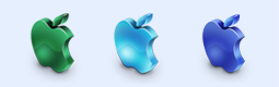 苹果图标-彩色立体苹果图标下载